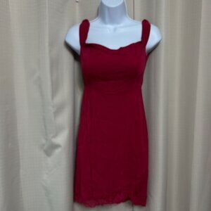 Free People Intimately Pullover Mini Dress Women's Size XS Red Stretch